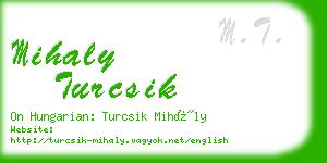 mihaly turcsik business card